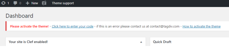 news paper theme activation